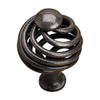 45mm Forged Iron Round Birdcage Knob - Natural Iron