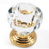 1-1/4" Dia. Kristal Knob - Acrylic Brass Base