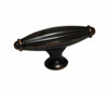 65mm Country Style Barrel T-Bar Knob - Brushed Oil Rubbed Bronze