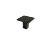 30mm Square Industrial Flat Knob - Matt Black Iron