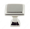 38mm Square Transitional Style Tapered Base Knob - Nickel