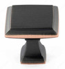 38mm Square Transitional Style Tapered Base Knob - Oil Rubbed Bronze