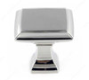32mm Square Transitional Style Tapered Base Knob - Nickel