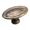 35mm Povera Collection Oval Knob - Oxidized Brass