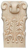 Carved Ornament, acanthus, maple, 2 15/16 x 5 x 1 1/2"