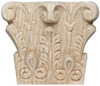 Carved Ornament, acanthus, maple, 5-1/8 x 4-1/2 x 1-9/16"