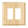 Rocker Switch Plate- Double,Wood