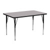 Rectangular Thermal Laminate Actvity Table with Standard Height Adjustable Legs