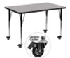 Rectangular Thermal Laminate Actvity Table with Standard Height Adjustable Legs
