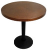 Round Copper Bar Height Table with Cast Disc Base