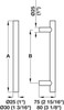 Pull Handle, stainless steel, matt, 30 x 300mm - 90300603