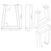 Tapered Bench Legs - Set of 2