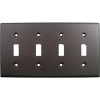 Oil Rubbed Bronze Quad Switch Switchplate (RWR-790ORB)