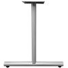 Single Column T-Shaped Base - 26" Base Spread - Silver