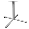 Silver X-Shaped table base 38 x 38 inch base spread