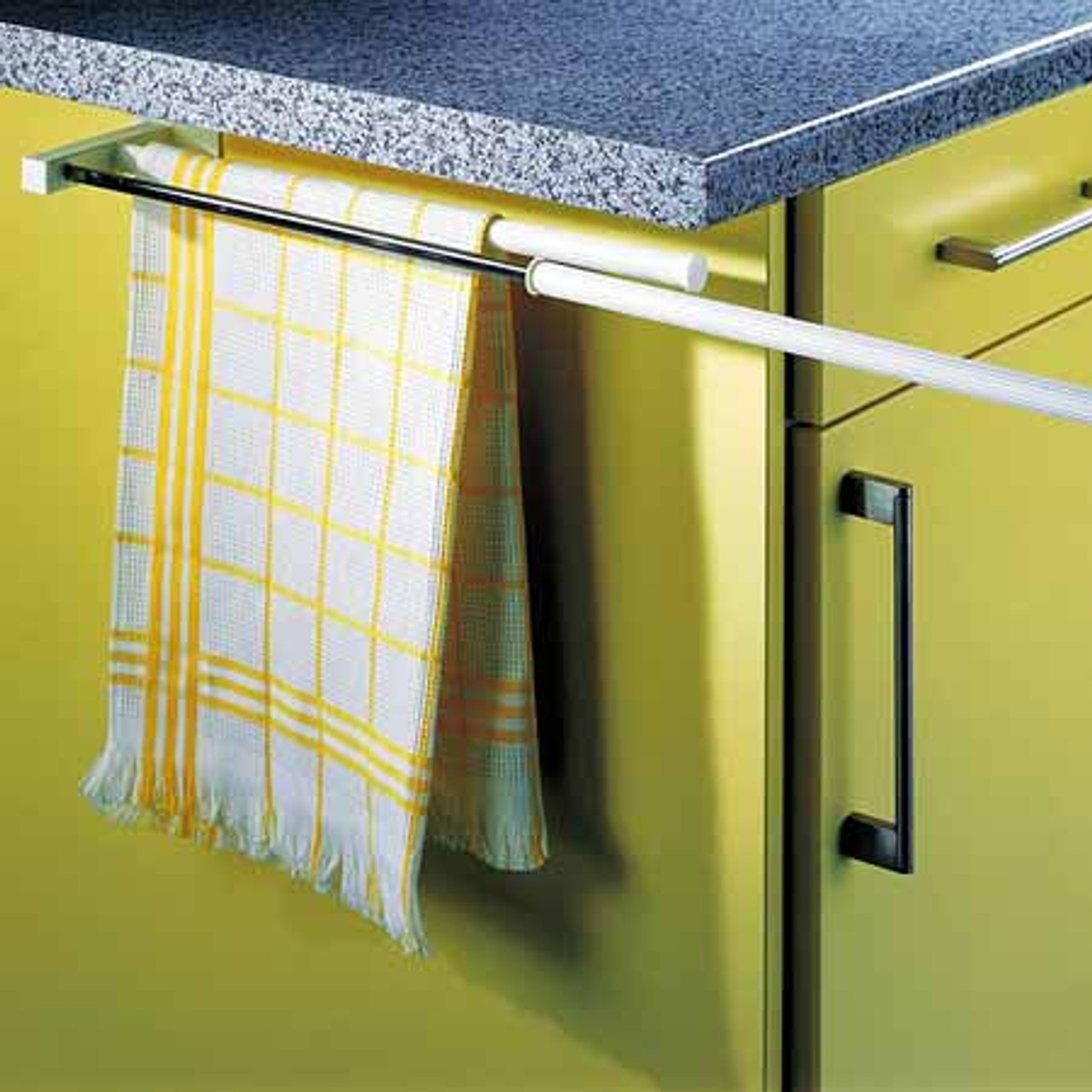 White Pull-Out and Swivel Towel Rack RLU-314330