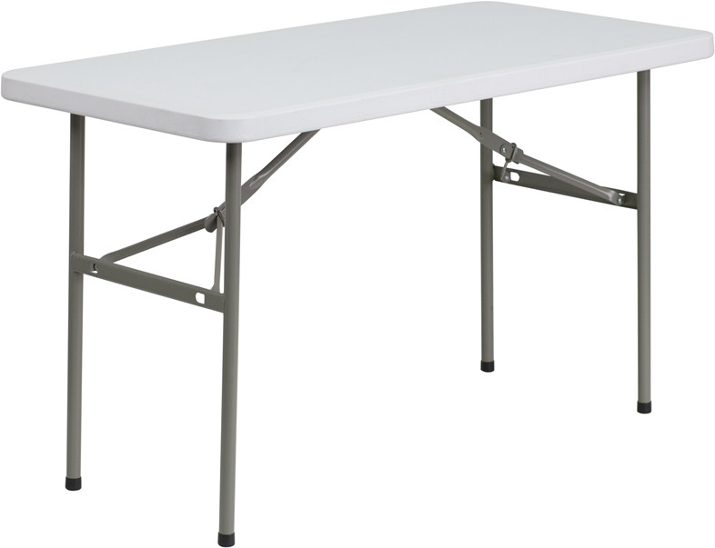 24x48 Folding Table Granite White Plastic
