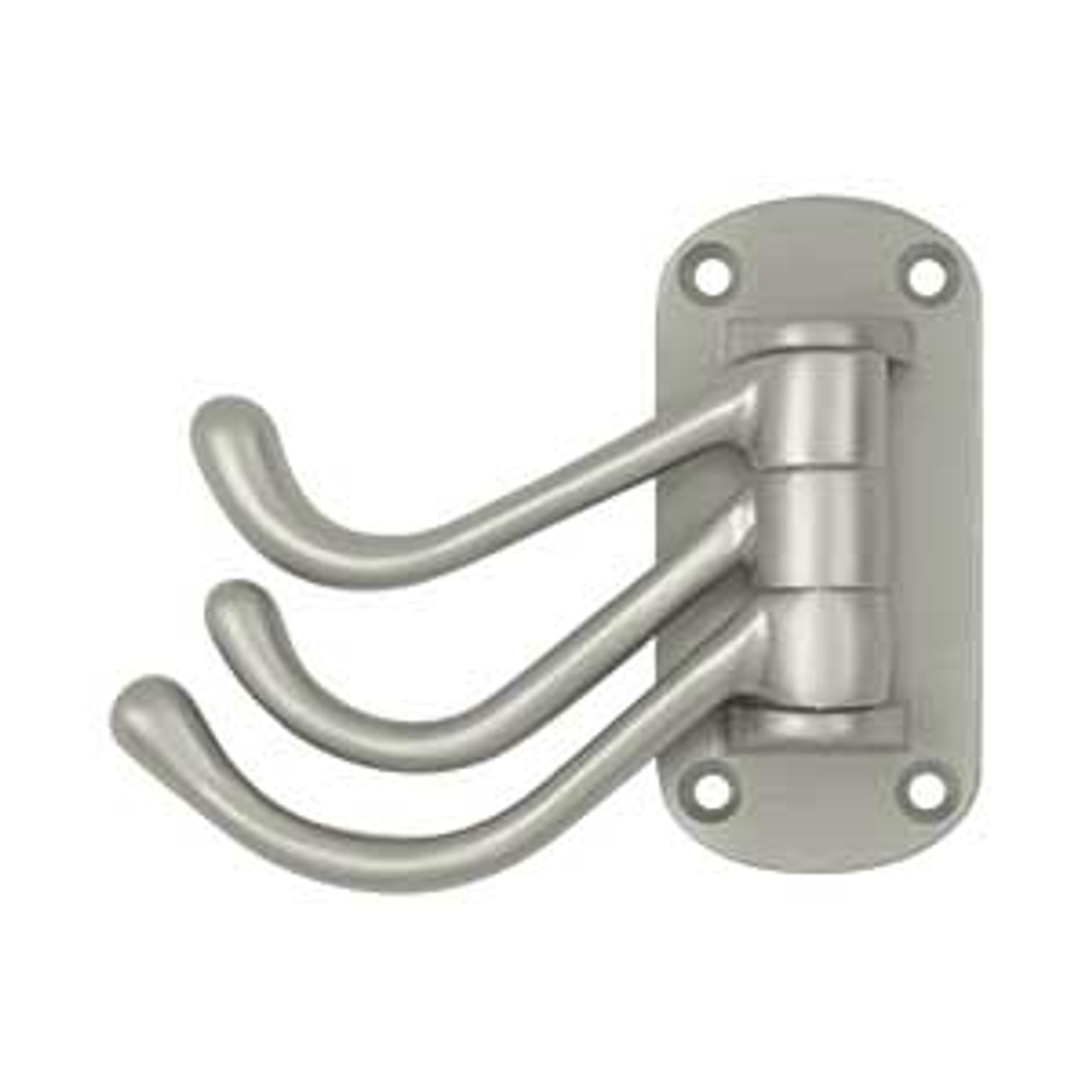 3-1/8 Heavy Duty Triple Swivel Hook - Brushed Nickel DELH-TSH40U15