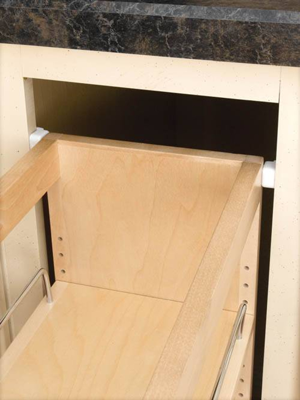 Cabinet-Organizers - Adjustable Wood Pull-Out Organizers for Kitchen or  Vanity Base Cabinet - Full Extension Tri-Slides - by Rev A Shelf