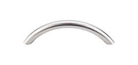 3-3/4" CTC Solid Bowed Bar Pull - Brushed Stainless Steel