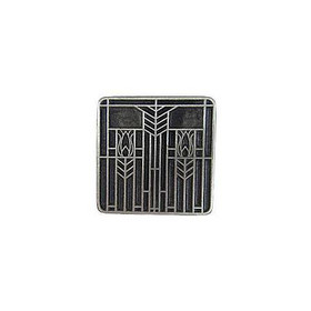 1-1/4" Square Prairie Tulips Knob - Anitique Pewter