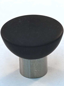 33mm Dia. Black Athens Flat Round Knob