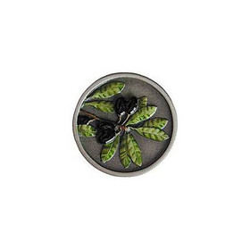 1-5/16" Dia. Olive Branch Knob - Pewter Hand Tinted