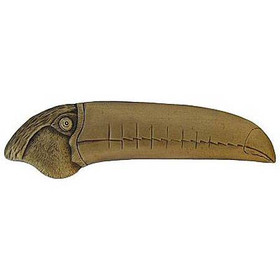 3" CTC Toucan Left Side Pull - Antique Brass