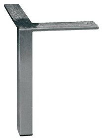 Furniture Foot, steel, brushed steel, 129mm