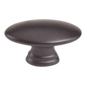 1-1/2" Oval Small Egg Knob - Aged Bronze