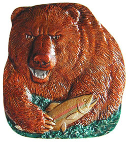 1-5/8" Shore Lunch (Bear) Knob - Pewter Hand Tinted