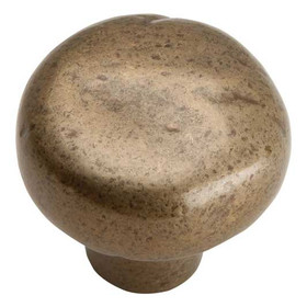 1-3/8" Dia. Round Distressed Knob - Champagne