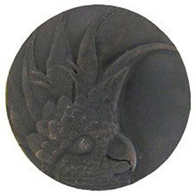 2" Dia. Cockatoo Large - Left Side Knob - Dark Brass