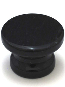 1-3/8" Dia. Round Marble Cabinet Knob - Black