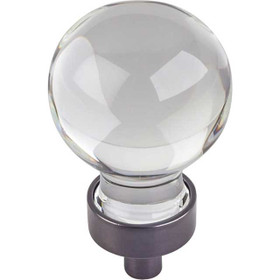 1-1/16" Dia. Harlow Glass Sphere Knob - Brushed Oil Rubbed Bronze