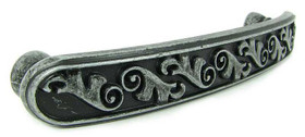 3-3/4" CTC Oakley Cabinet Pull - Swedish Iron