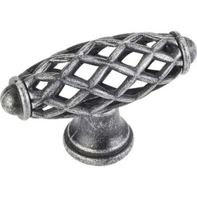 2-5/16" Tuscany T-Knob - Distressed Antique Silver