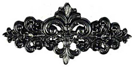 3" CTC Fleur De Lis Pull - Black