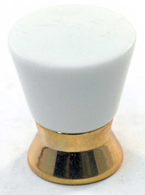 25mm Dia. White Athens Cone Knob