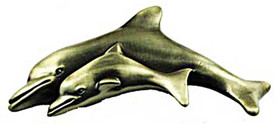 2" CTC Dolphin Pull - Antique Brass