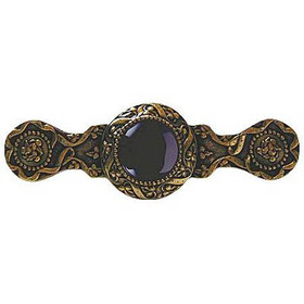 3" CTC Victorian Jewel / Onyx Pull - 24K Gold Plate