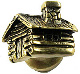 1-1/4" Cabin Knob - Antique Brass