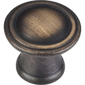 1-3/16" Dia. Cordova Round Knob - Antique Brushed Satin Brass