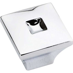 1" Square Modena Knob - Polished Chrome