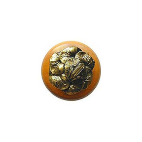 1-1/2" Dia. Leap Frog / Maple Knob - Antique Brass