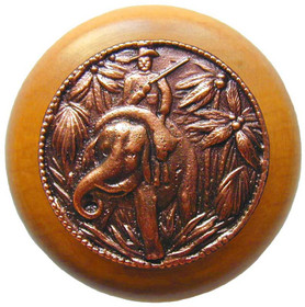 1-1/2" Dia. Jungle Patrol / Maple Knob - Antique Copper