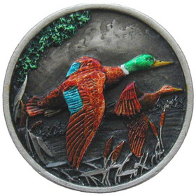 1-5/16" Dia. On the Wing (Ducks) Knob - Pewter Hand Tinted
