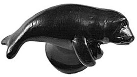 2" Manatee Knob - Black