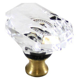 1-1/2" Octagonal Crystal Knob