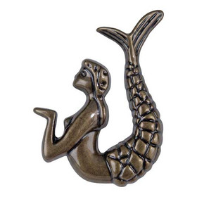 2" Right Mermaid Knob - Burnished Bronze
